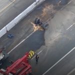 士嘉堡401公路拖头车翻侧 部分路段封闭至中午