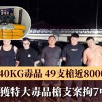 柬埔寨破获特大毒品枪支案 7中国男落网 缴840KG毒品49枪