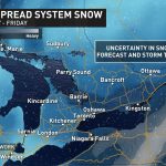 本周五,路面可能滿是融雪,Hwy 401以北積雪5厘米