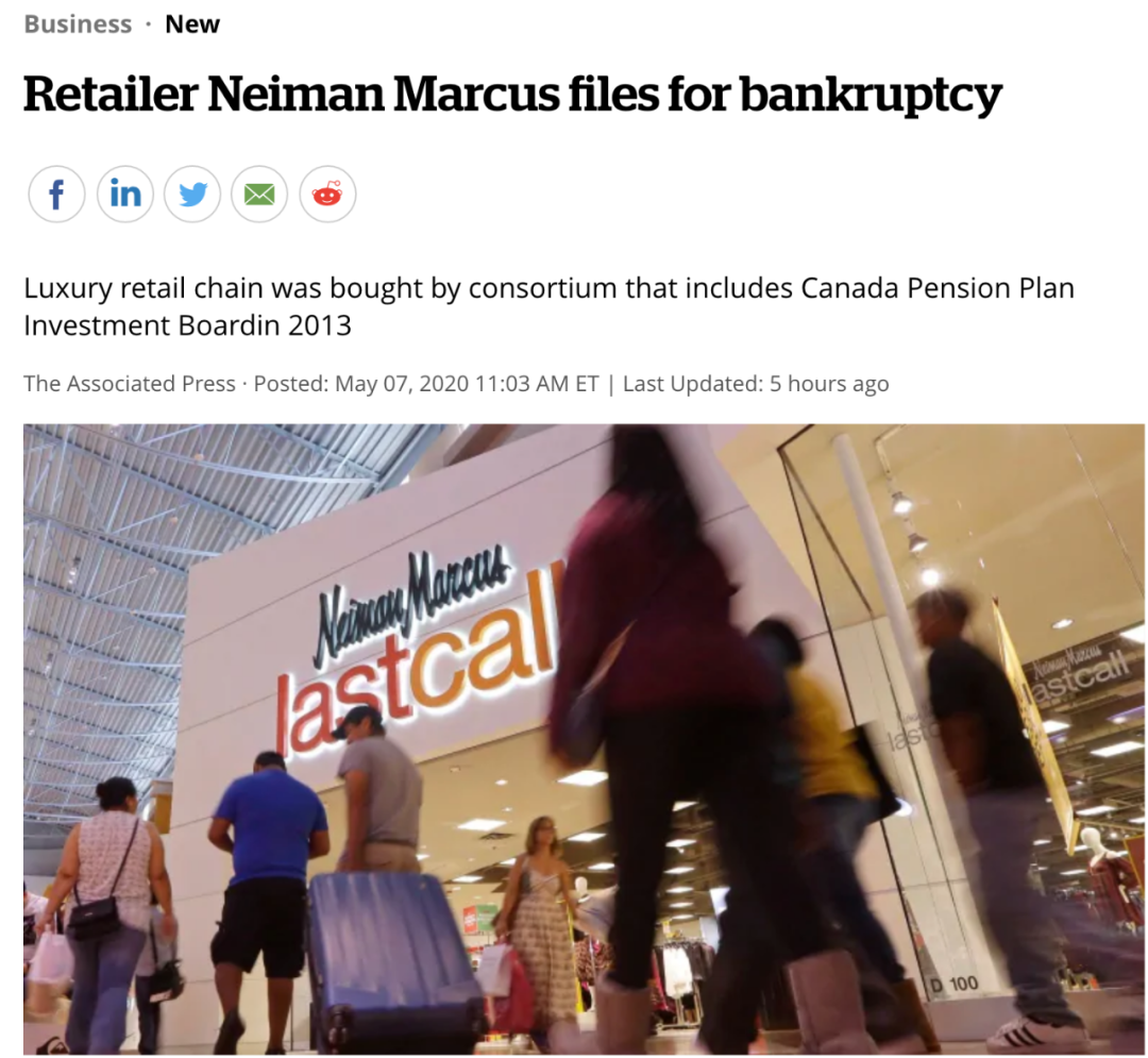 經濟垮了? 老牌百貨商場申請破產 加拿大灰狗公司關閉 Nordstrom也危險!