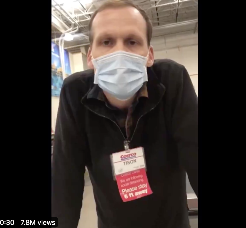 男子Costco購物沒戴口罩被趕出店！杜魯多呼籲: 請大家戴口罩吧！