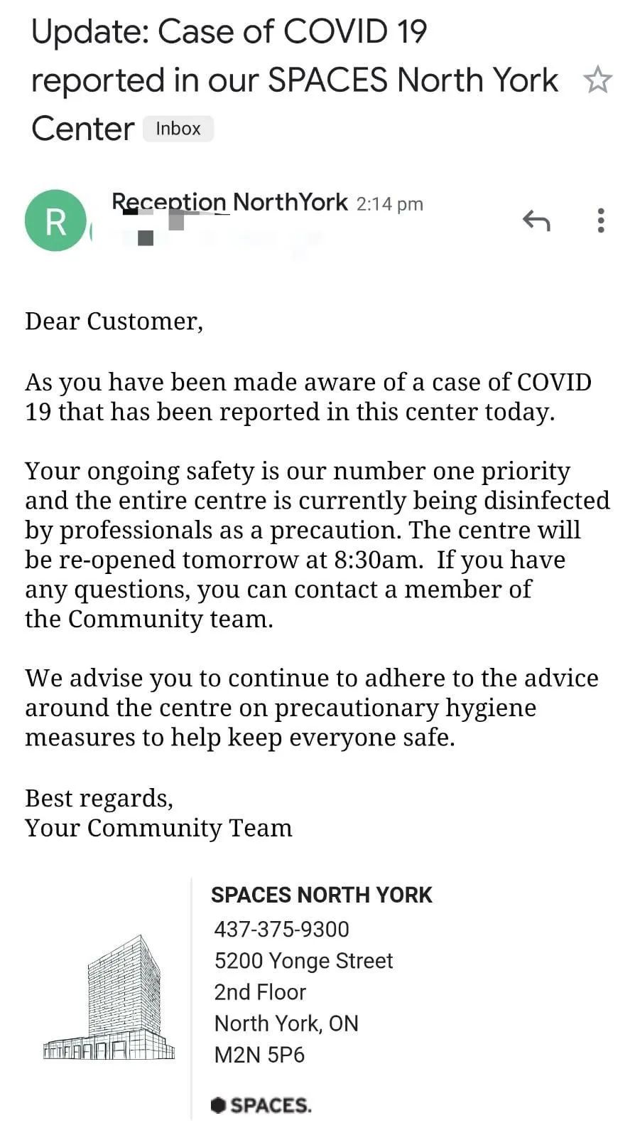 北约克央街写字楼曝确诊关闭! 加拿大更多地区封锁 餐厅酒吧只能外卖!