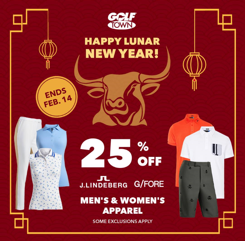 Golf Town新春超级优惠！球杆服饰低至6折！