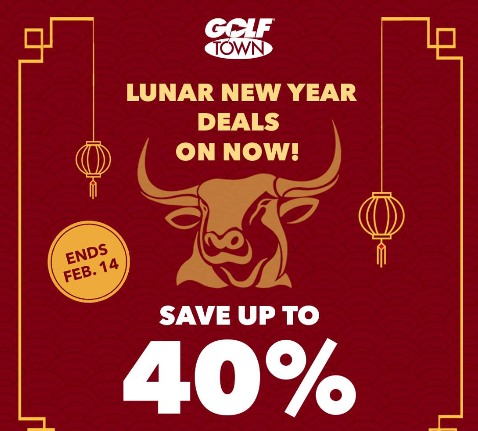 Golf Town新春超级优惠！球杆服饰低至6折！