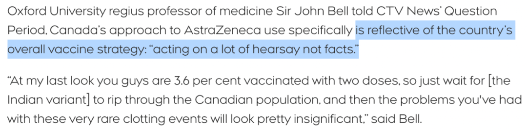 愤怒！阿斯利康开发者炮轰加拿大：等着印度疫苗席卷吧！到时候血栓都是小问题！