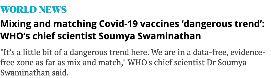 WHO首席科学家: 不要混打新冠疫苗 危险！加拿大网友炸锅了！