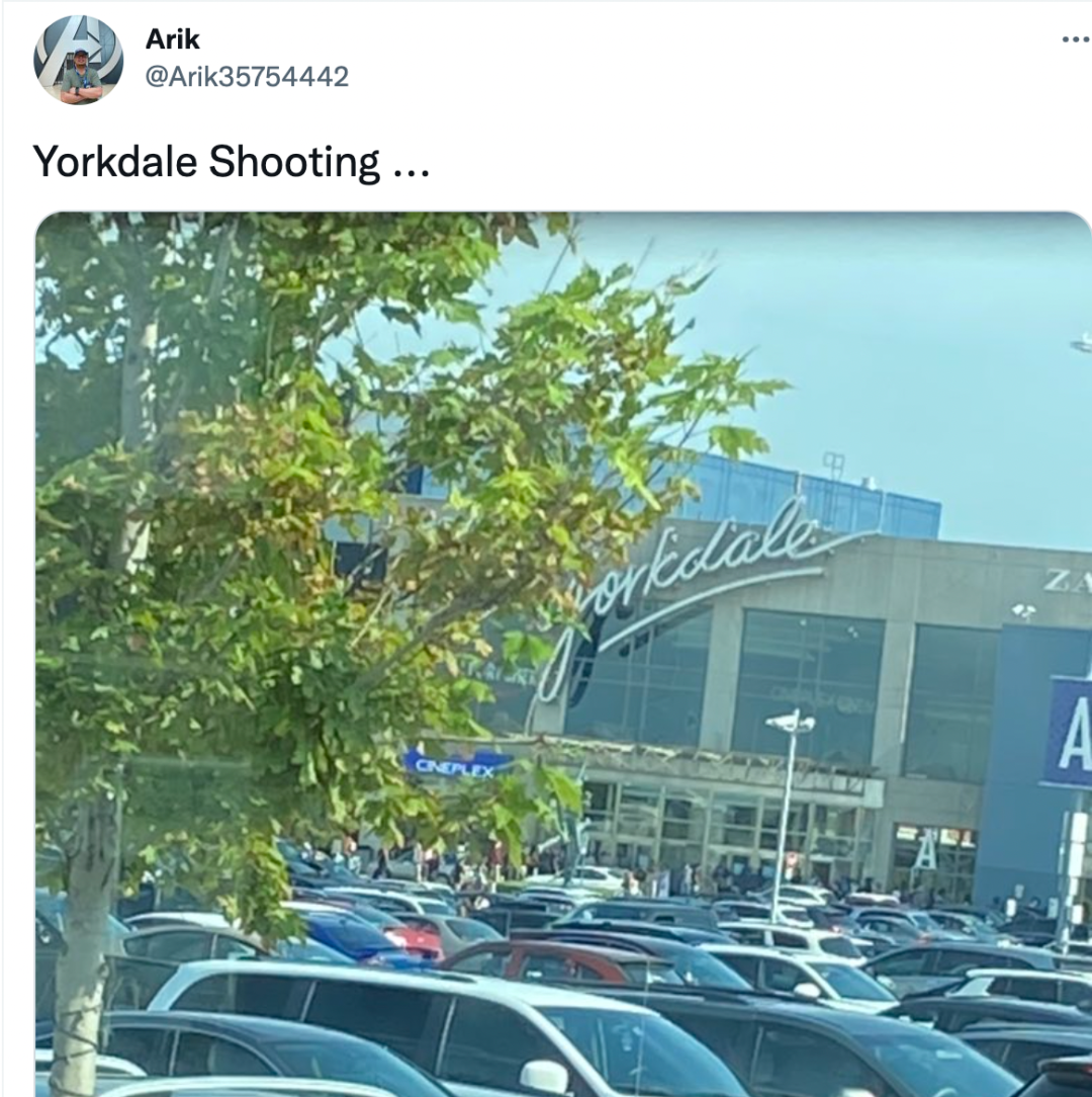 突發！多倫多Yorkdale發生槍擊！商場內部緊急封鎖！顧客躲進倉庫逃命！
