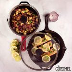 近5星好評! Cuisinel 10+12英寸鑄鐵炒鍋2件套+蓋子$58.99