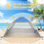 近半价! 超强防紫外线! UPF 50+大型海滩遮阳帐篷$59.99