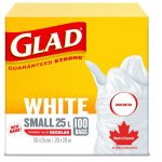 GLAD白色垃圾袋25L 100个 8.3折$8.33