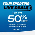Sporting Life现有优惠活动,最高可享50%折扣!3月12日截止