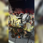 多伦多湖滨大道发生严重车祸 车辆撞灯柱起火司机危殆!